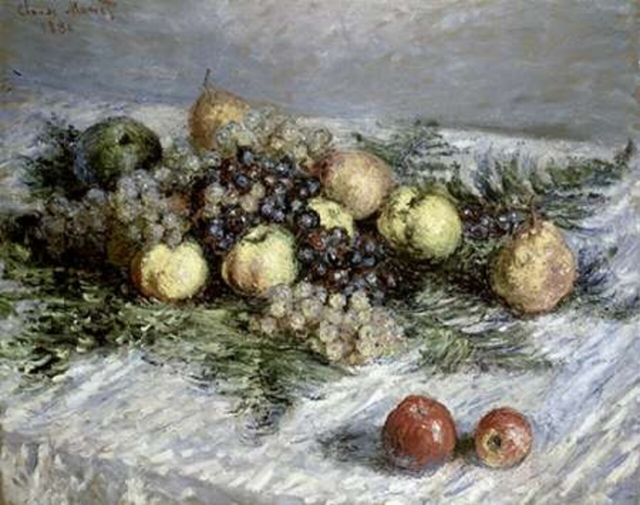 Still Life with Pears and Grapes Poster Print by Claude Monet - Item # VARPDX278708